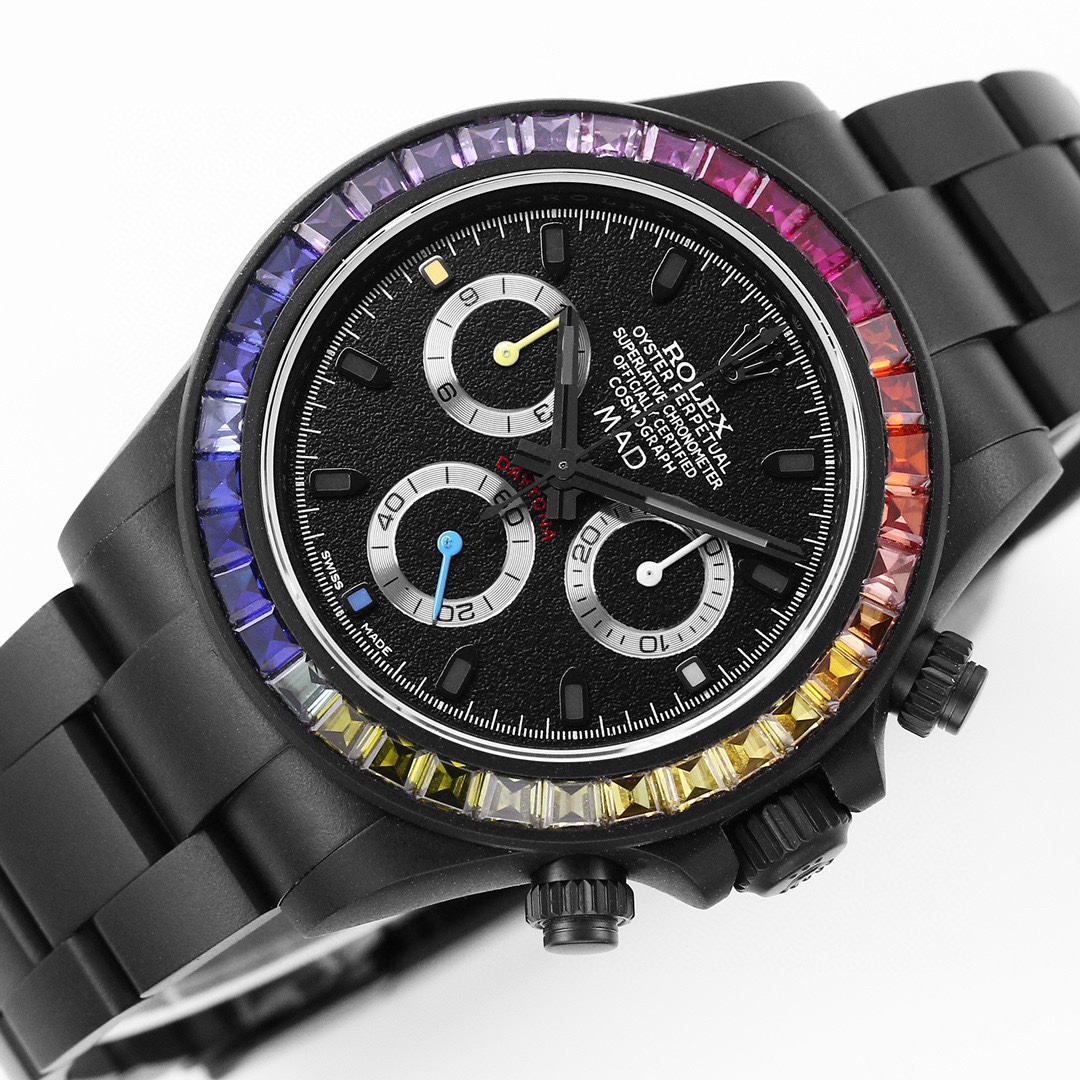 ipk碳黑钢皇劳力士 ROLEX 改装迪通拿7750多功能机械机芯腕表