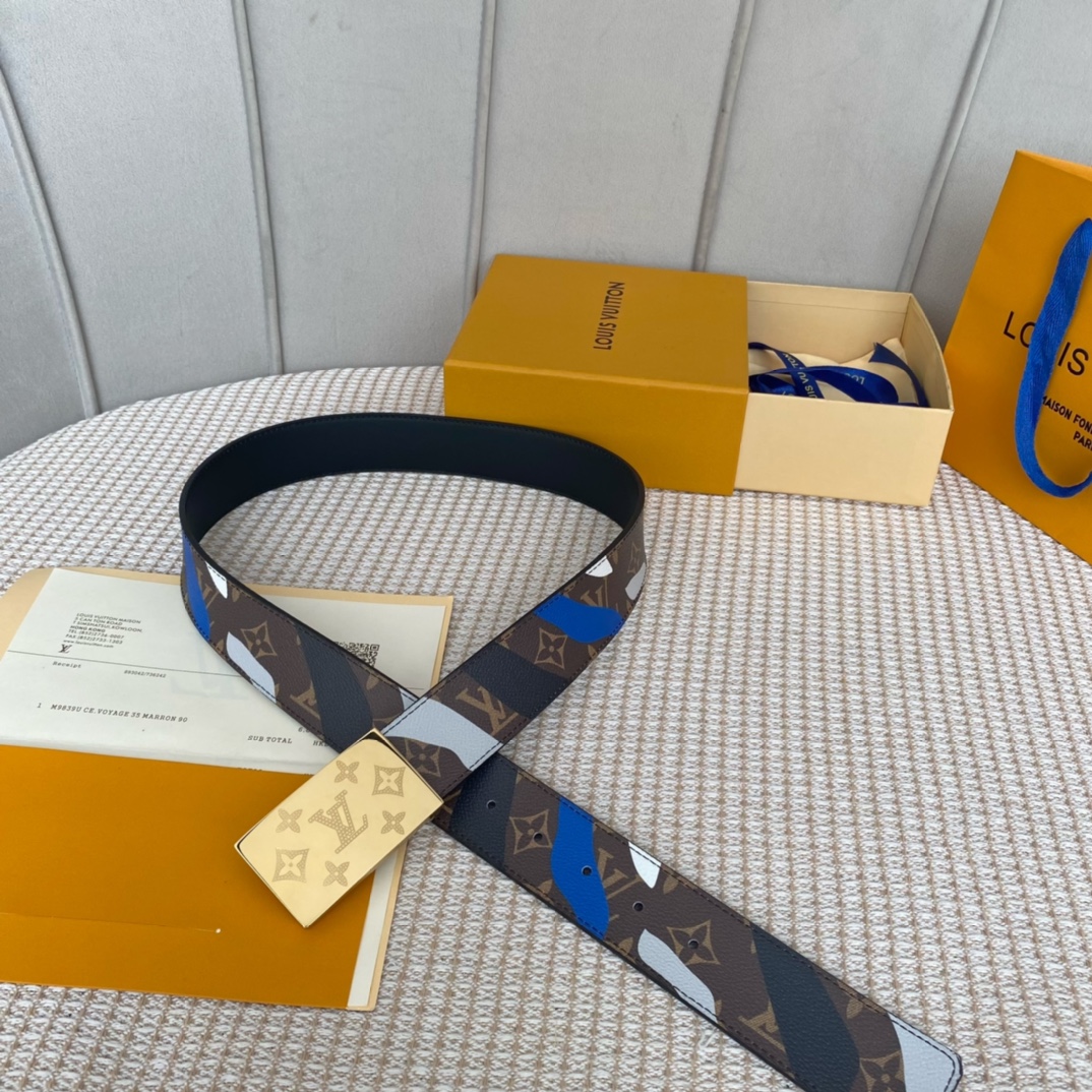 Louis Vuitton Belts Calfskin Cowhide