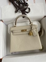 Hermes Kelly Bolsas Sacos de corpo cruzado & Ombro Batido Branco Hardware Prata 1 Hermes Kelly Bolsas Sacos de corpo cruzado & Ombro Batido Branco Hardware Prata