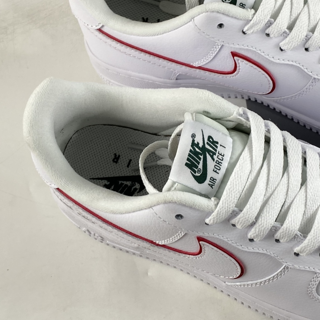 Nike Air Force 1 '07 Low”White/Red/Sliver JUST DO IT”Air Force One Classic Low Top All-match Casual Sneakers DQ0791-100