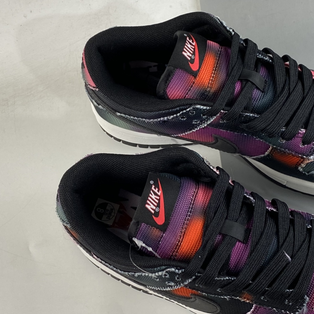 P380  Nike Dunk Low ”Graffiti” 街头涂鸦 黑紫扎染 SB低帮运动休闲板鞋 DM0108-002