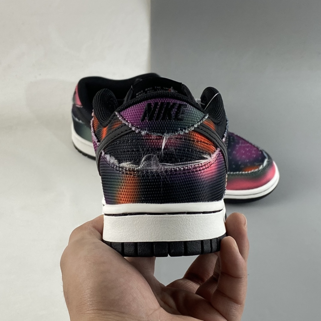 P380  Nike Dunk Low ”Graffiti” 街头涂鸦 黑紫扎染 SB低帮运动休闲板鞋 DM0108-002