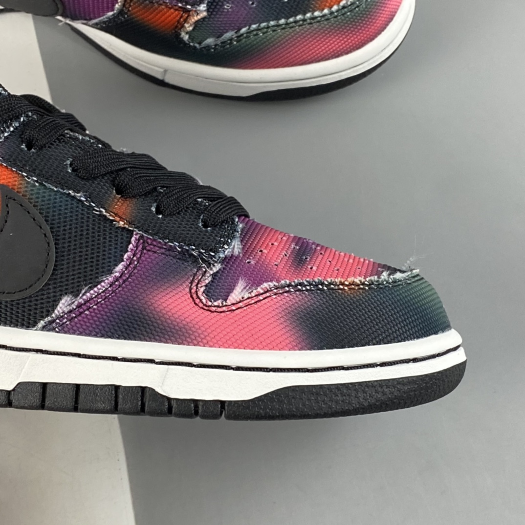 P380  Nike Dunk Low ”Graffiti” 街头涂鸦 黑紫扎染 SB低帮运动休闲板鞋 DM0108-002