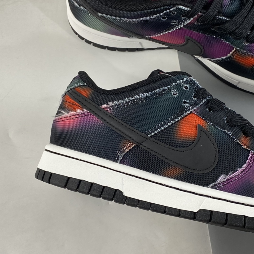 P380  Nike Dunk Low ”Graffiti” 街头涂鸦 黑紫扎染 SB低帮运动休闲板鞋 DM0108-002