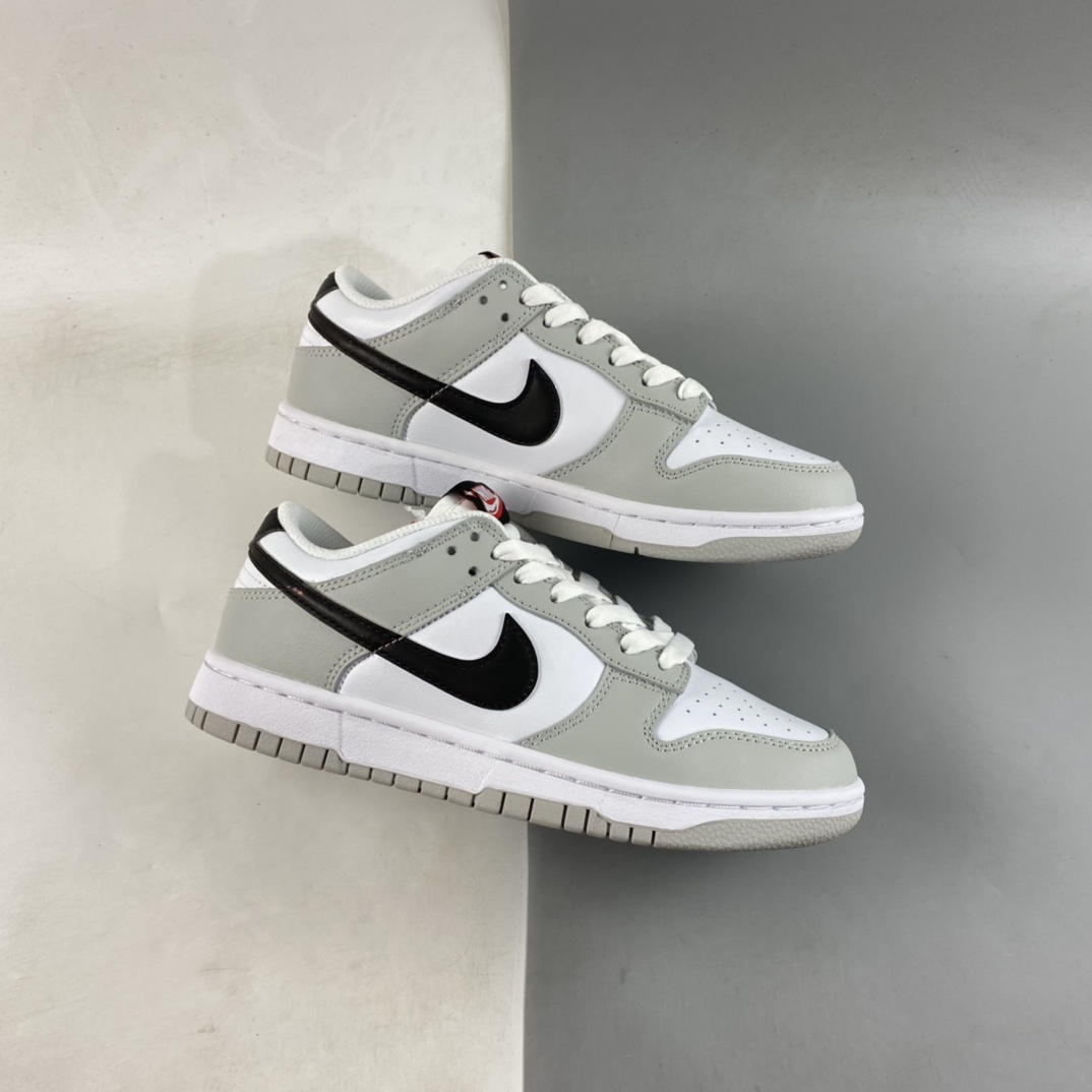 Nike Dunk SB Low Gray White Black Scratch SB Low Top Sports Casual Sneakers DR9654-001