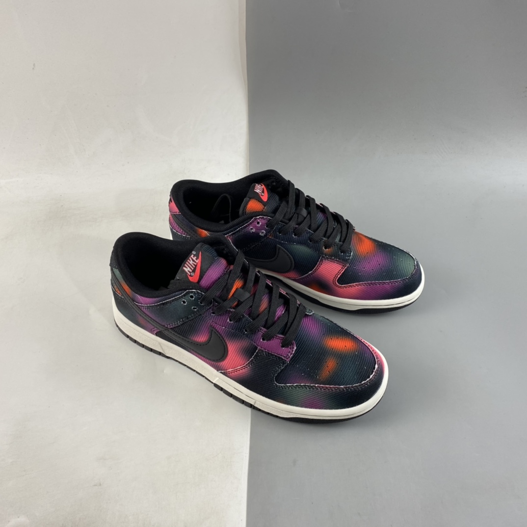 P260  Nike Dunk Low ”Graffiti” 街头涂鸦 黑紫扎染 SB低帮运动休闲板鞋 DM0108-002