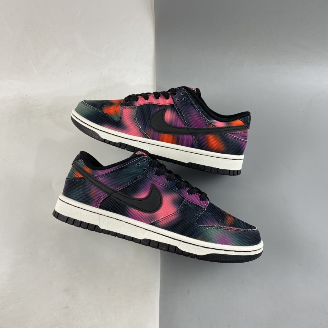 P260  Nike Dunk Low ”Graffiti” 街头涂鸦 黑紫扎染 SB低帮运动休闲板鞋 DM0108-002