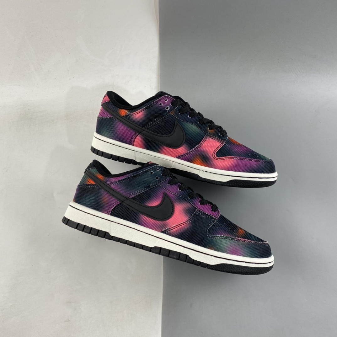 P260  Nike Dunk Low ”Graffiti” 街头涂鸦 黑紫扎染 SB低帮运动休闲板鞋 DM0108-002