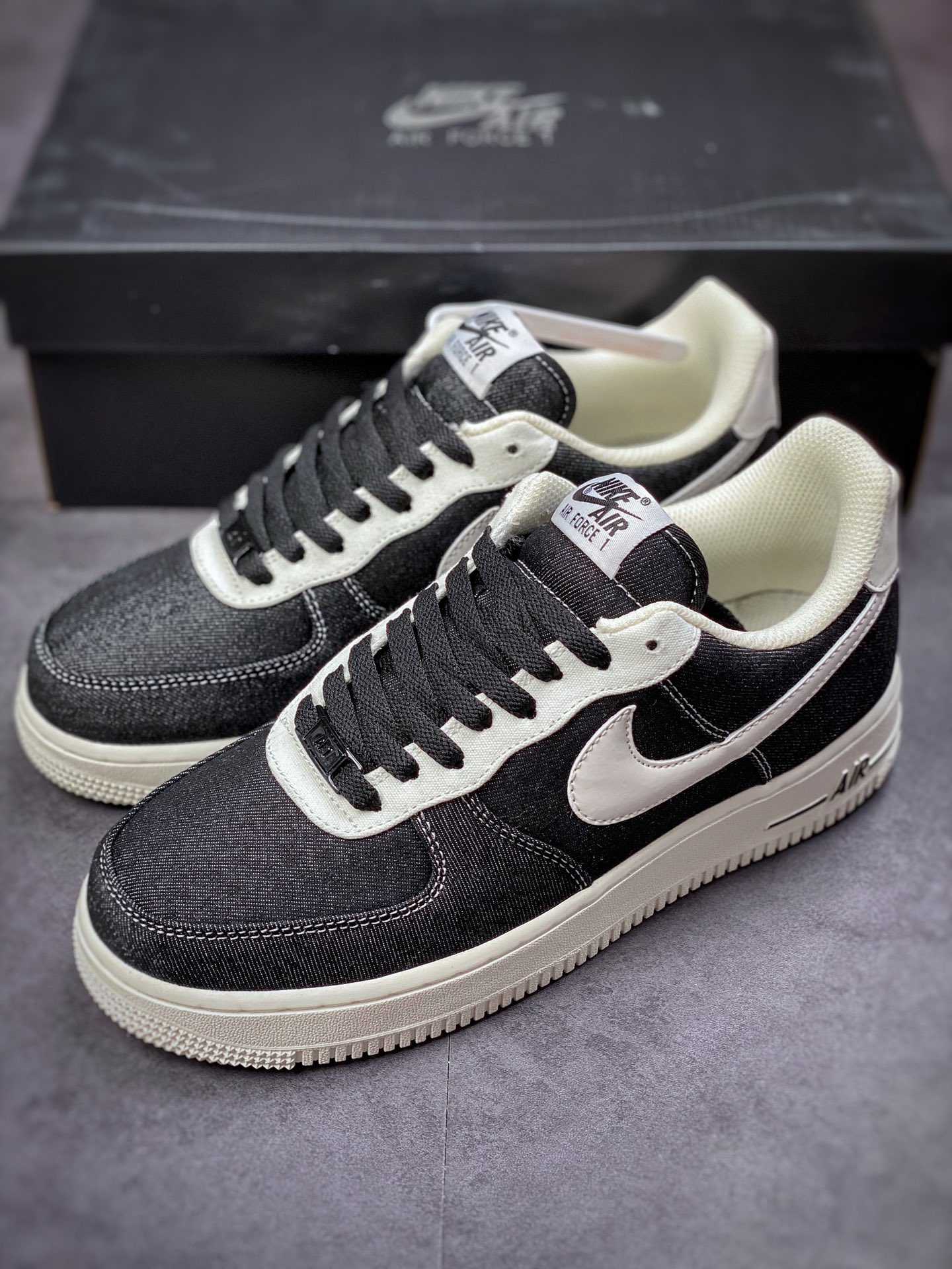220 Nike Air Force 1 Low 07 牛仔黑 DG2296-001