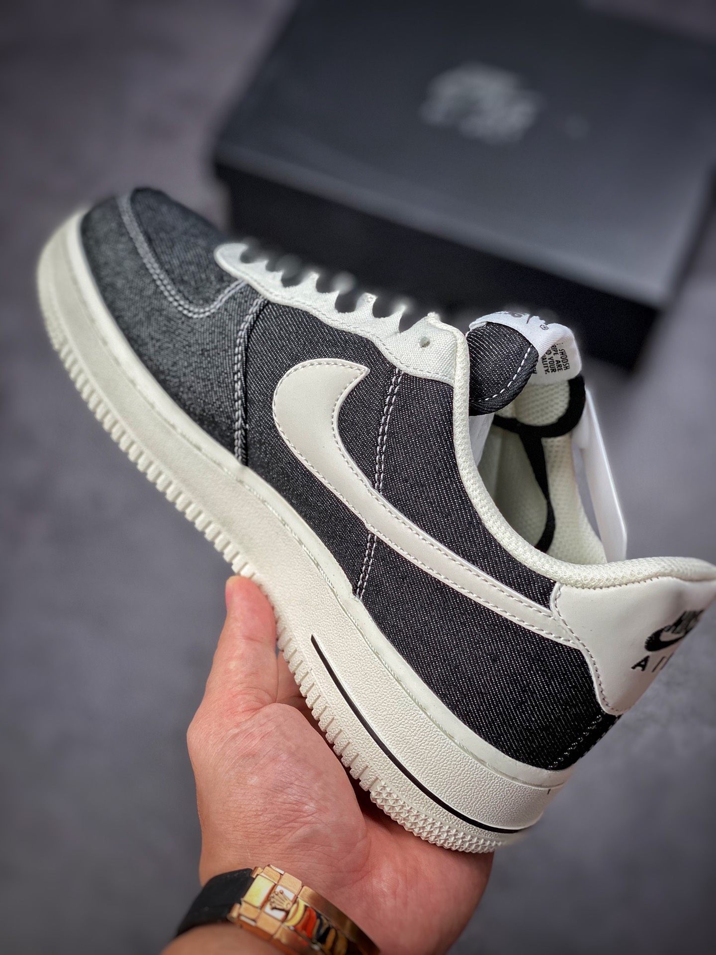 220 Nike Air Force 1 Low 07 牛仔黑 DG2296-001