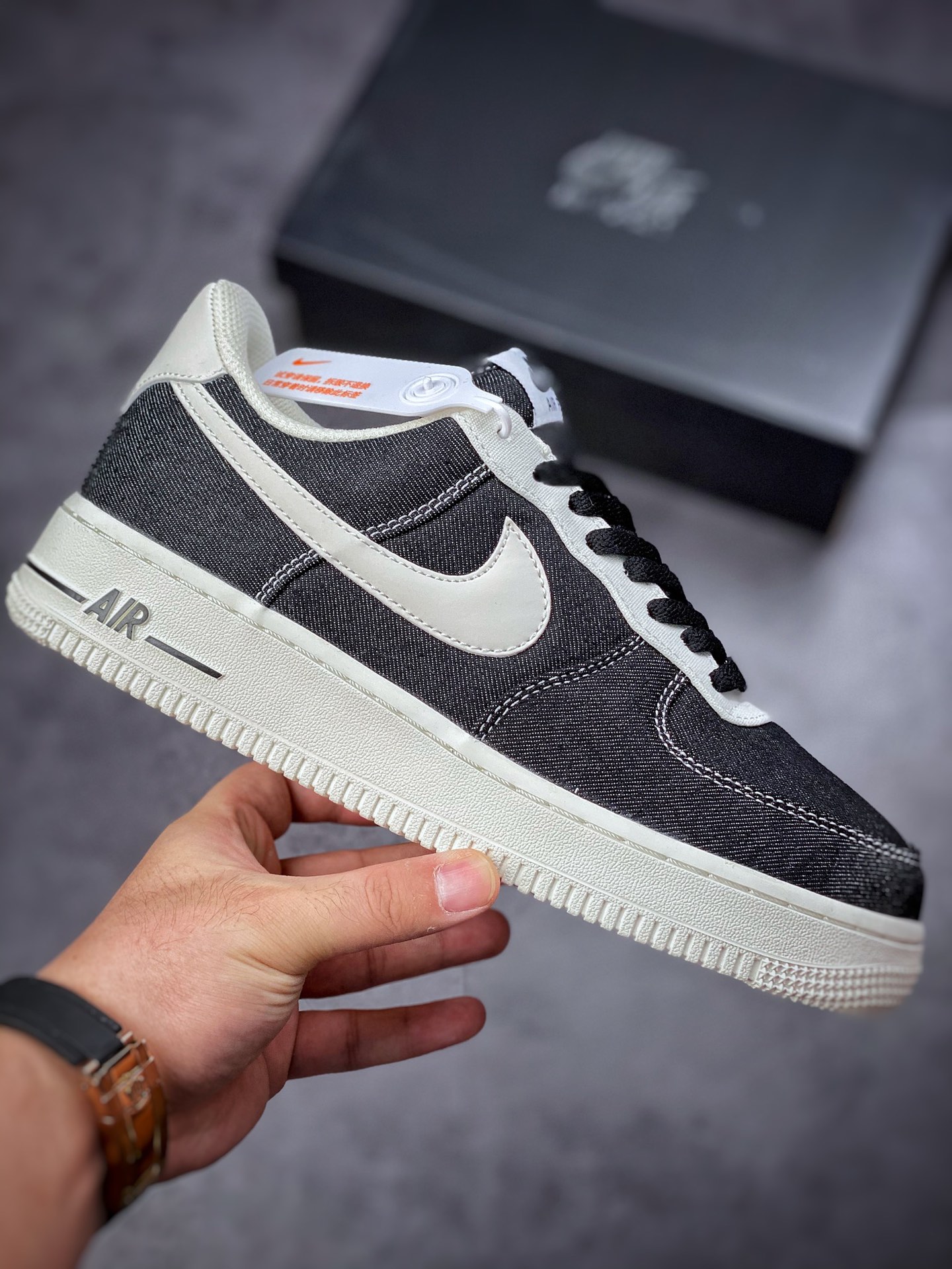 220 Nike Air Force 1 Low 07 牛仔黑 DG2296-001