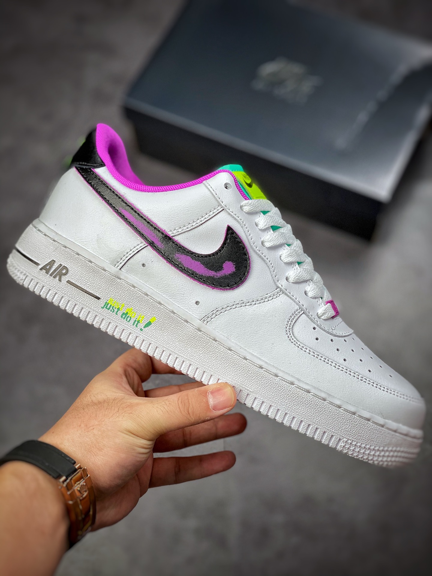 220 Nike Air Force 1 Low 07 白黑紫DX3933-100