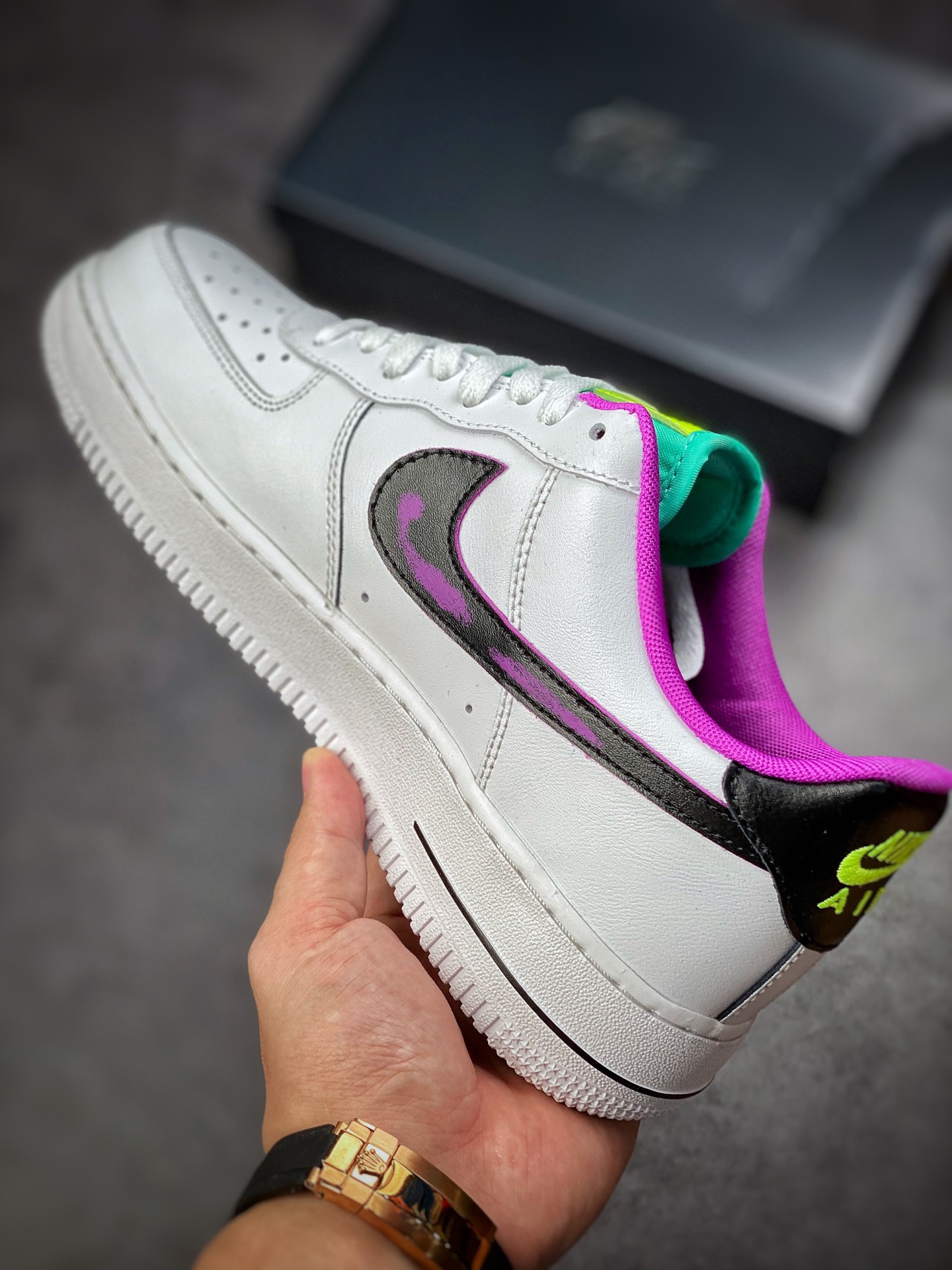 220 Nike Air Force 1 Low 07 白黑紫DX3933-100
