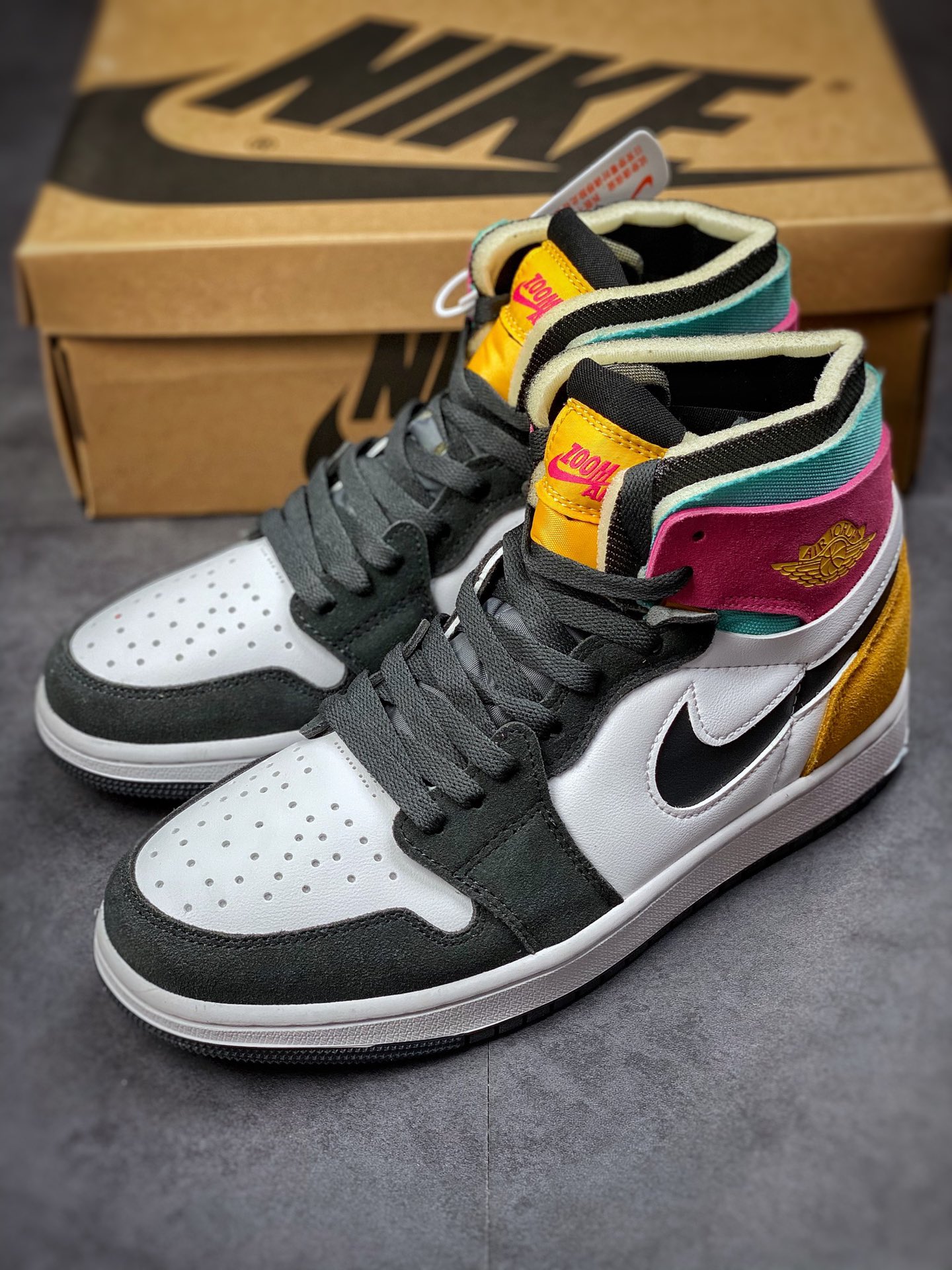 280 Air Jordan 1 Zoom Air CMFT 白黑黄 大厂纯原级别 CT0978-016