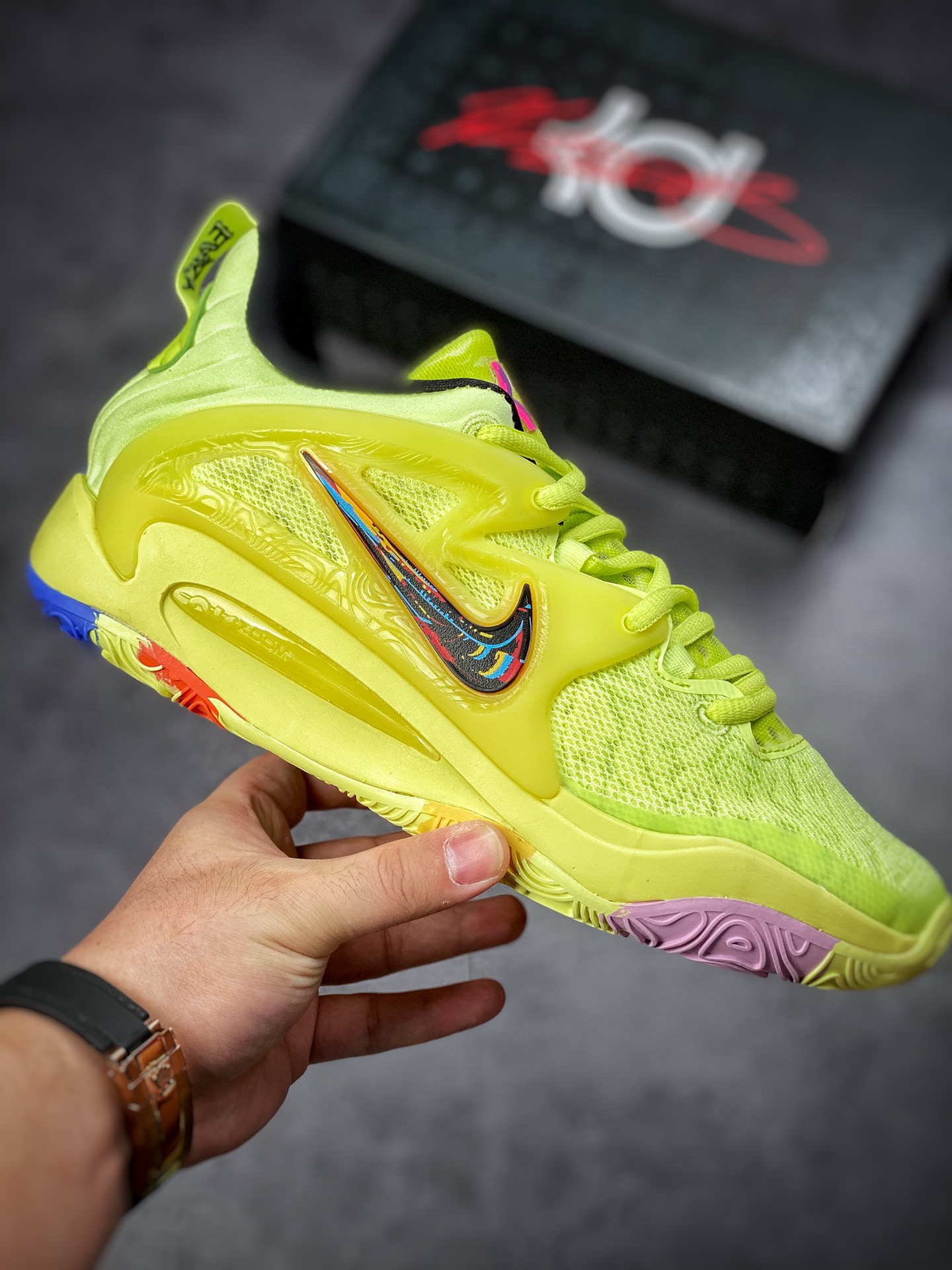 230  Nike KD 15 EP 荧光黄 杜兰特 15代 减震耐磨低帮篮球鞋 DM1054-700