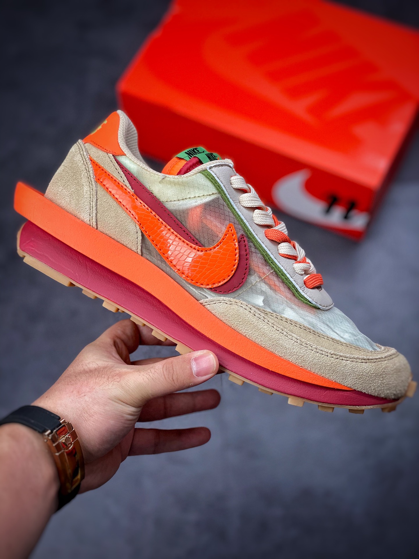180 Sacai x Nike LVD Waffle Daybreak 联名解构
