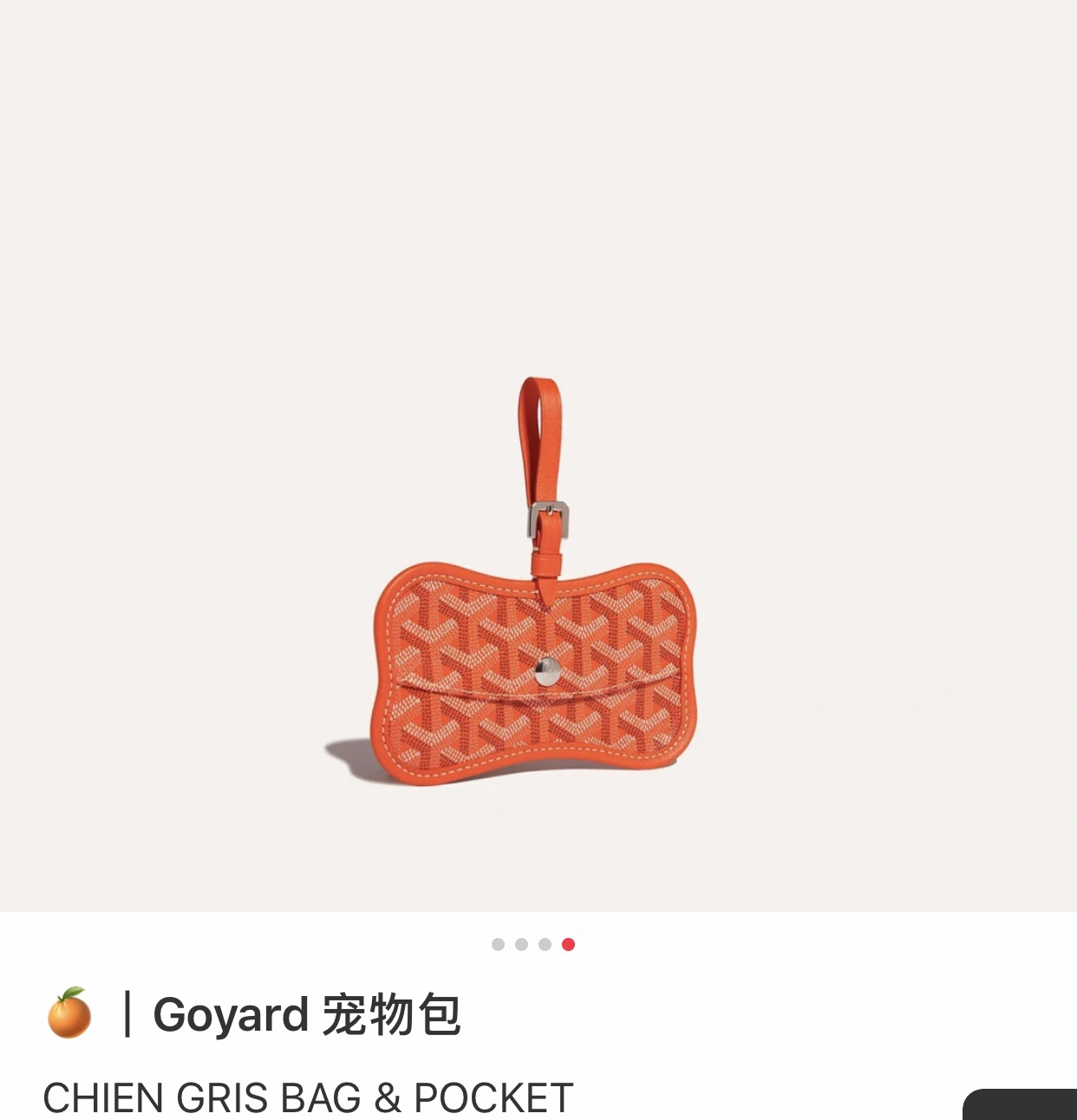 橙色Chien Gris 宠物包，

附赠pocket骨头包🦴