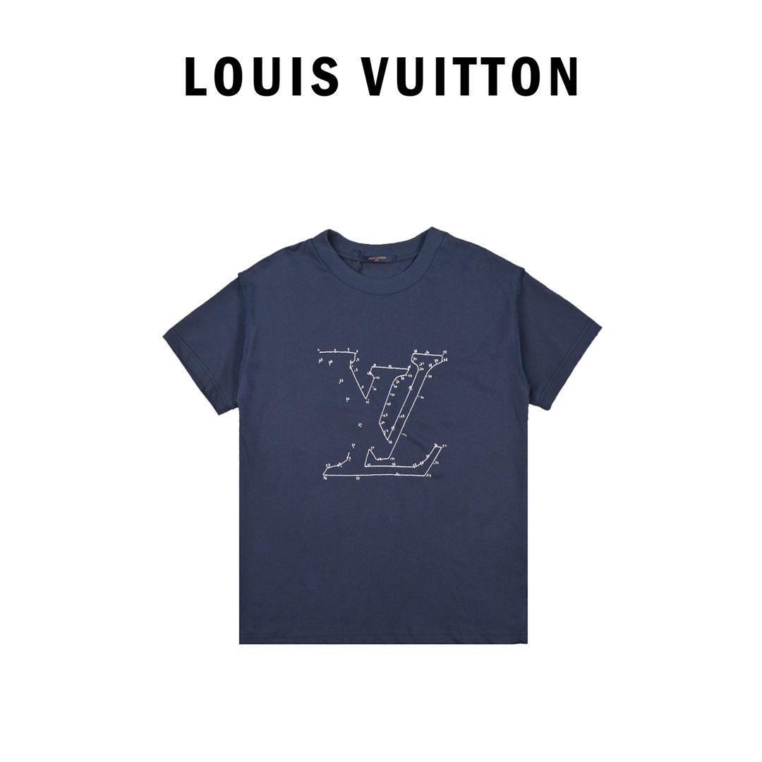 170 Louis Vuitton21ss 星宿连线蓝色短袖