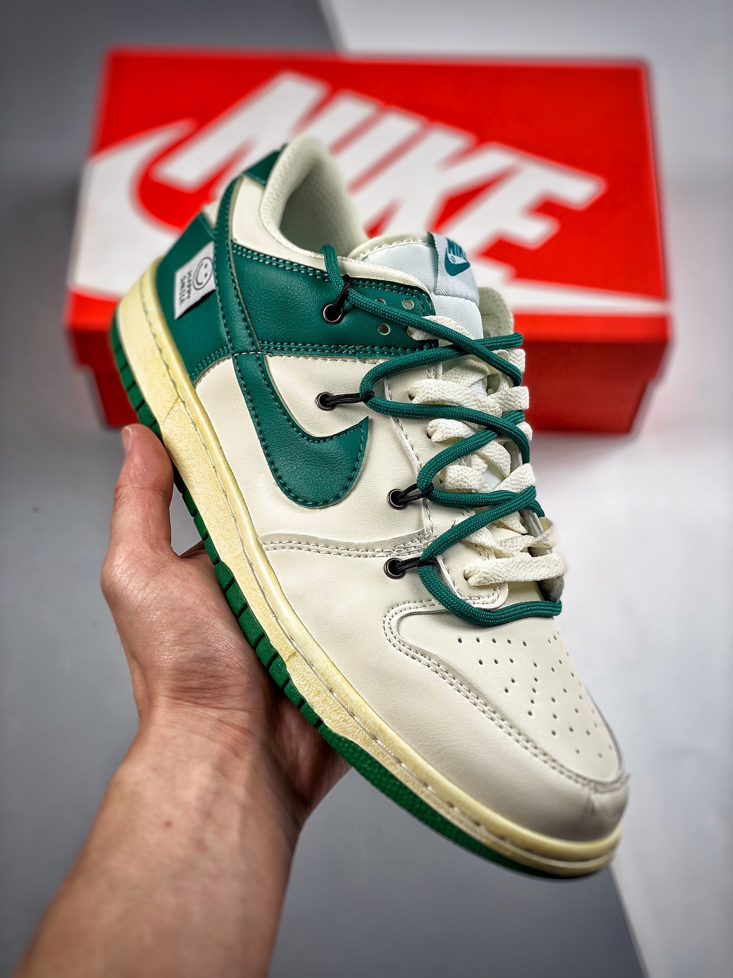 -2 Nk Dunk SB Low con correa verde fantasma, producción original de fábrica grande, fotos reales de lanzamiento, materi…