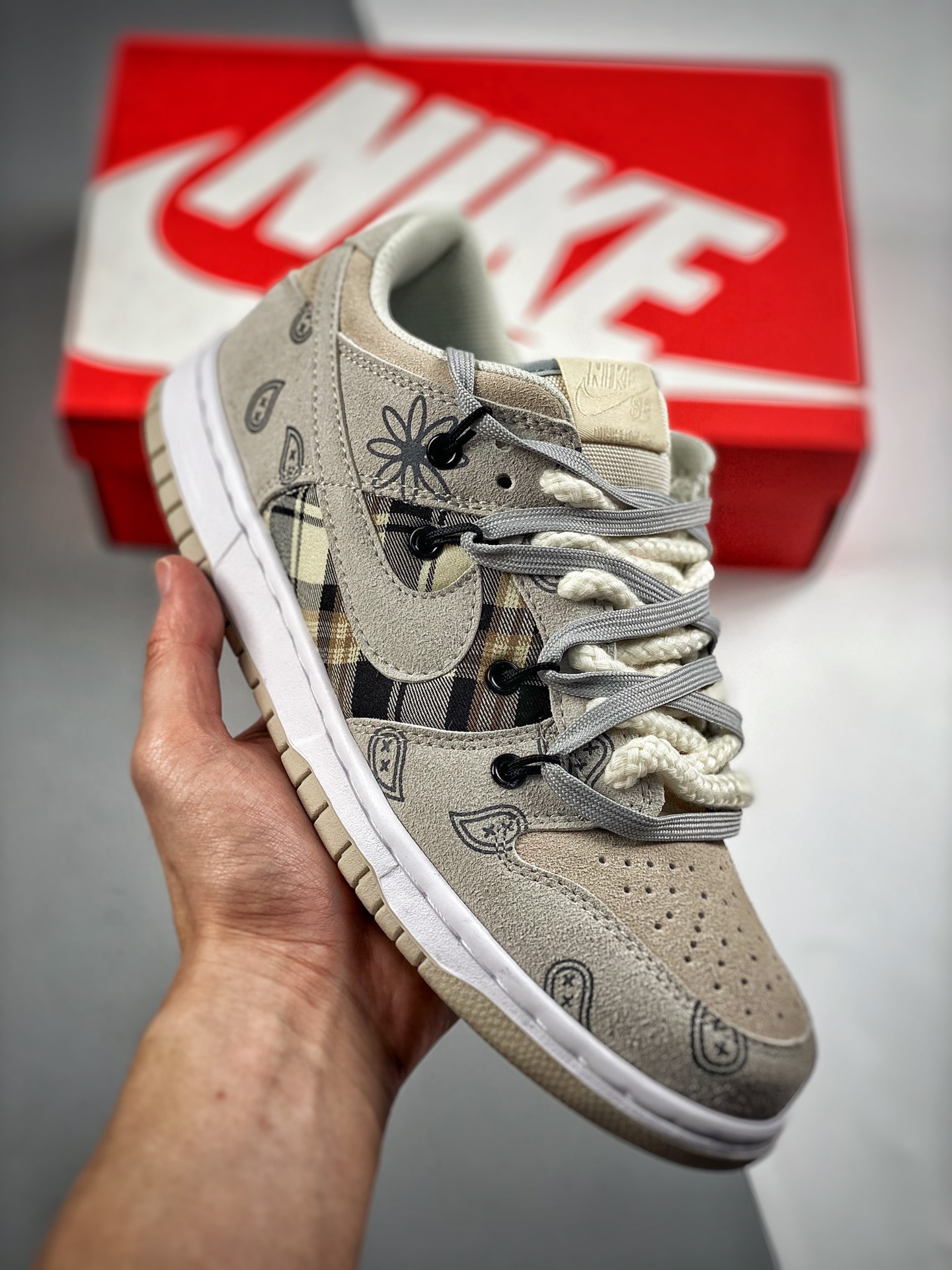 -2 Nk Dunk SB Low con correa de cachemir, producción original de fábrica grande, fotos reales de lanzamiento, materiale…