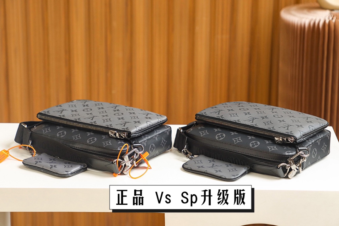 内部价 菱格变码SP免检 。 𝐓𝐑𝐈𝐎邮差包 升级版#M69443#免检版 
▪️𝐙𝐏 𝐕𝐬 升级版▪️
毫不夸张，相似度直达𝟗𝟗.𝟗𝟗%，
凭实力说话，品质自带说服力✔️