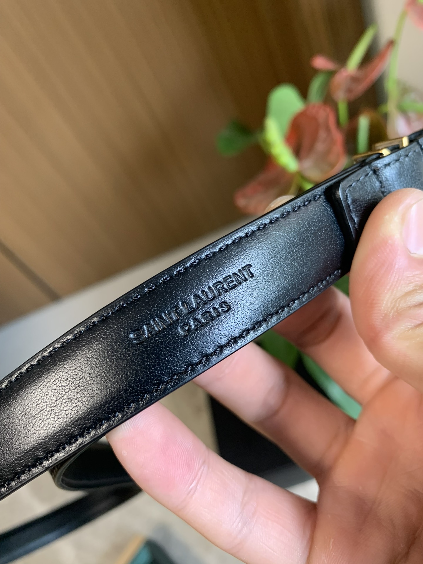 YSL Saint-Lorland Belt: Double-Sided Leather, 3.0cm Width, CASSANDRE Belt Ring - 图片 3