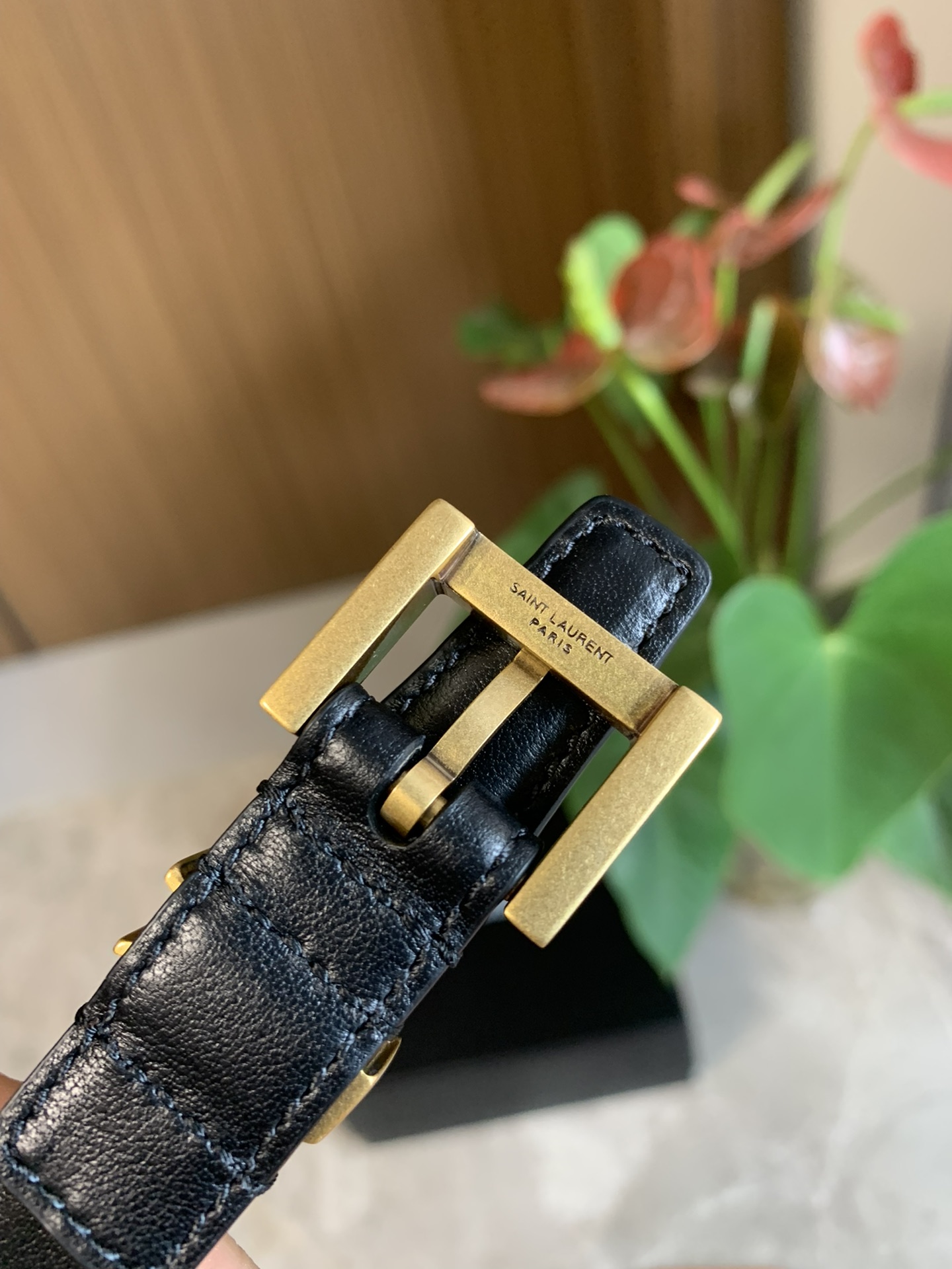 YSL Saint-Lorland Belt: Double-Sided Leather, 3.0cm Width, CASSANDRE Belt Ring - 图片 2