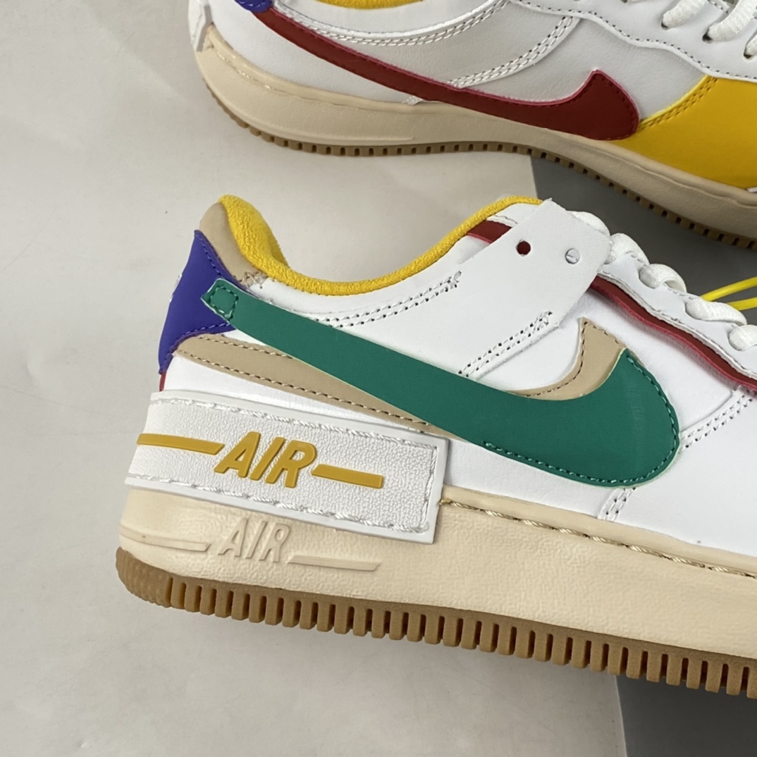 P180  Nike Air Force 1 Shadow 空军一号轻量增高低帮百搭板鞋”拼接马卡龙”CI0919-118