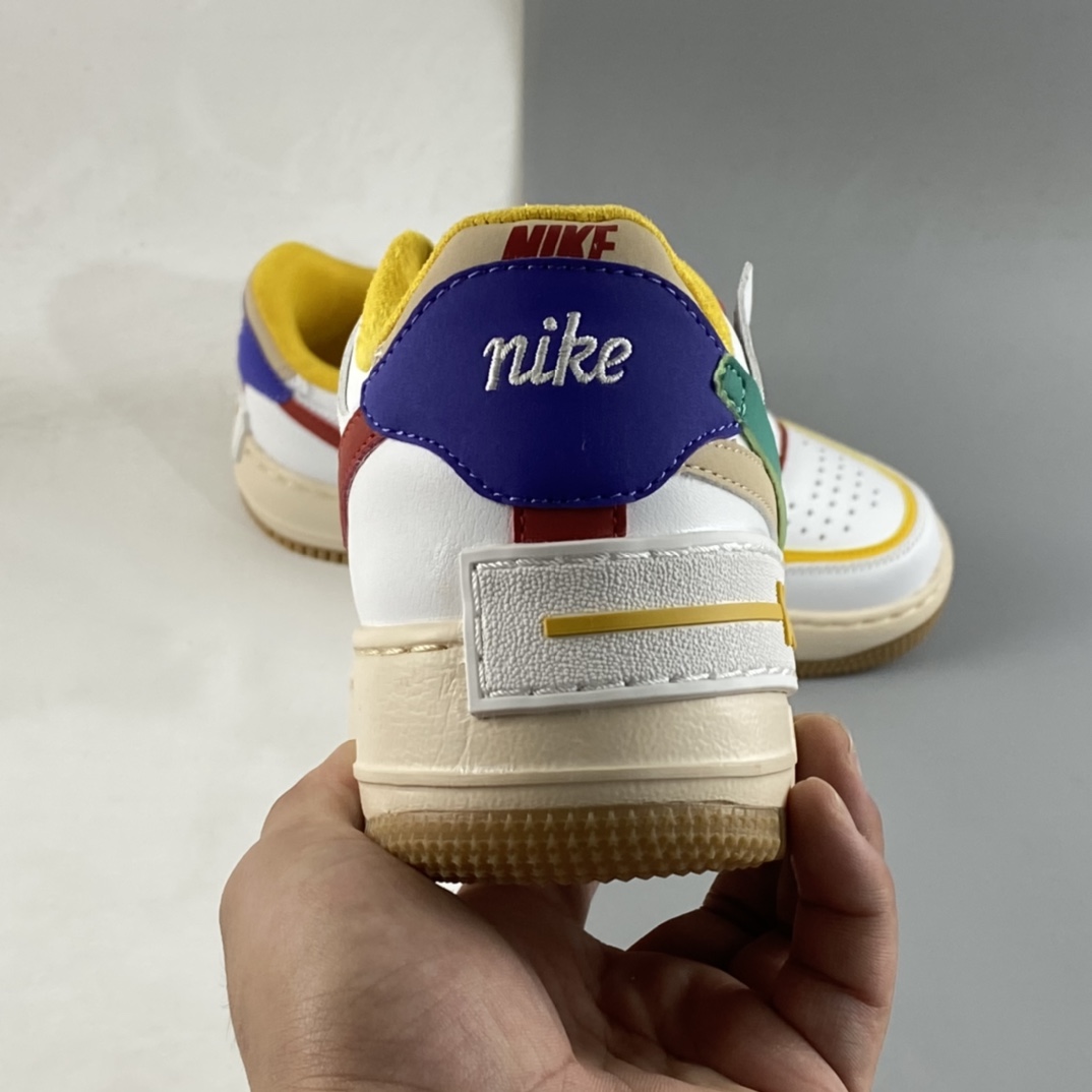 P180  Nike Air Force 1 Shadow 空军一号轻量增高低帮百搭板鞋”拼接马卡龙”CI0919-118