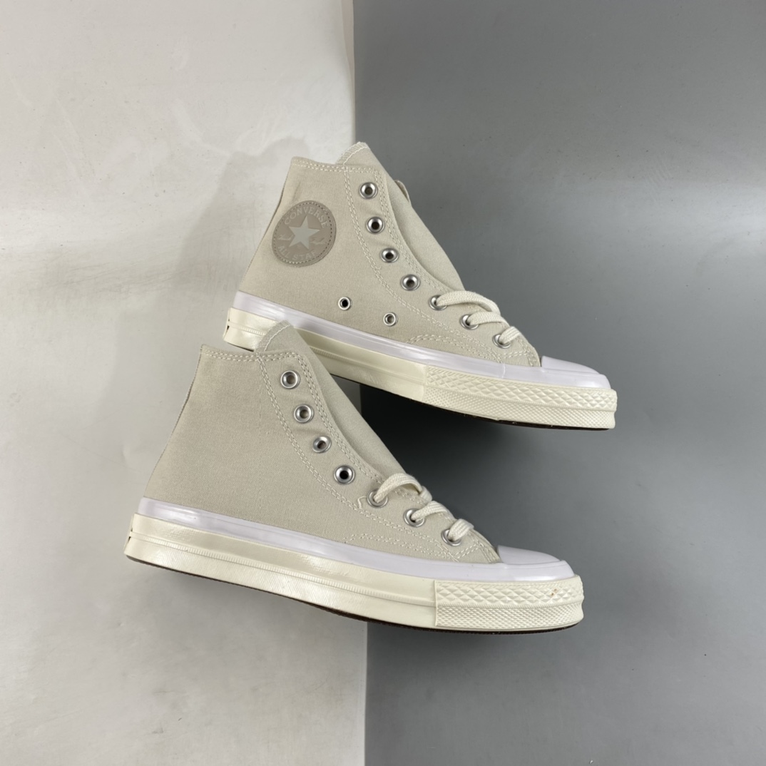 Converse Chuck 70s Converse new latte color matching high-top casual board shoes A00727C