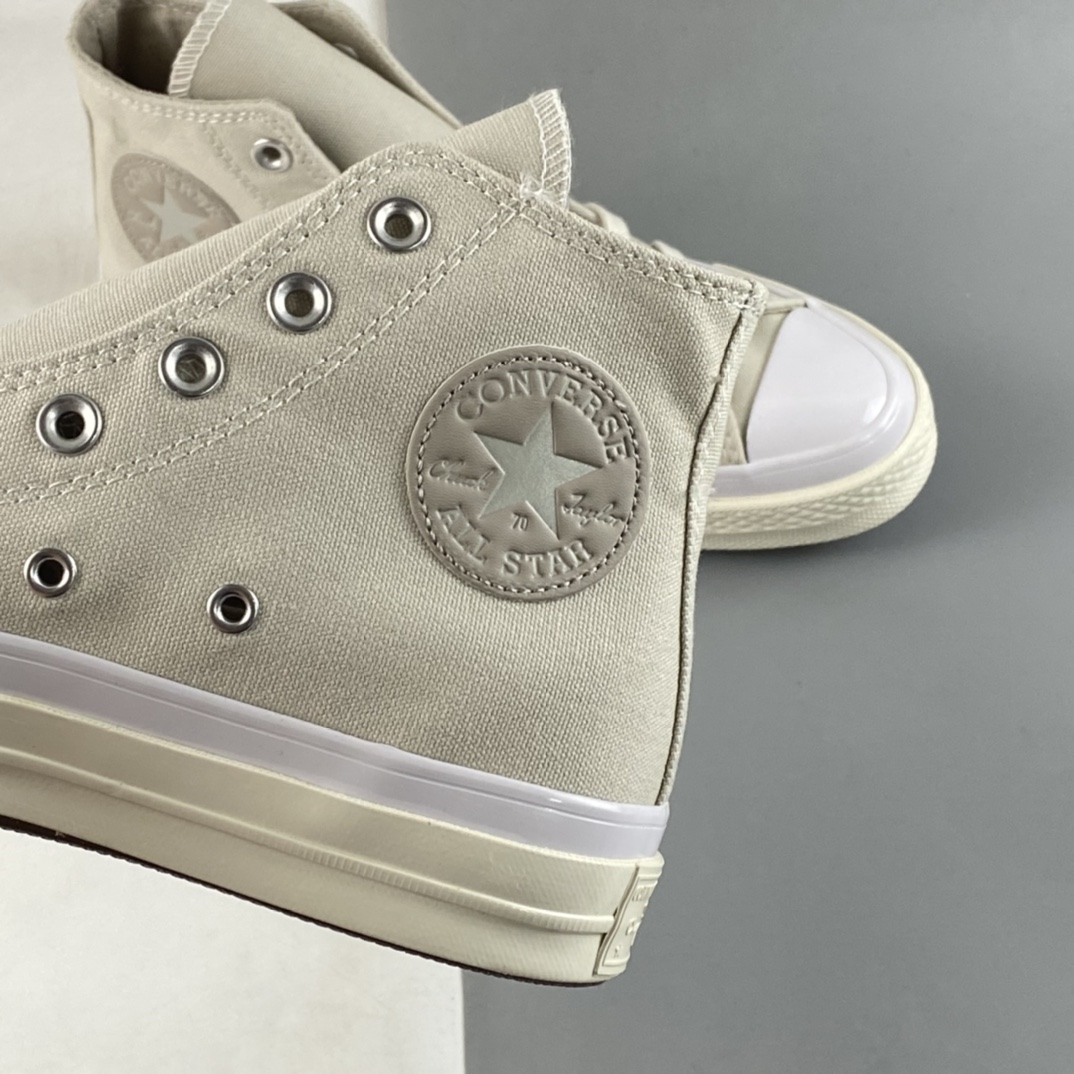 Converse Chuck 70s Converse new latte color matching high-top casual board shoes A00727C