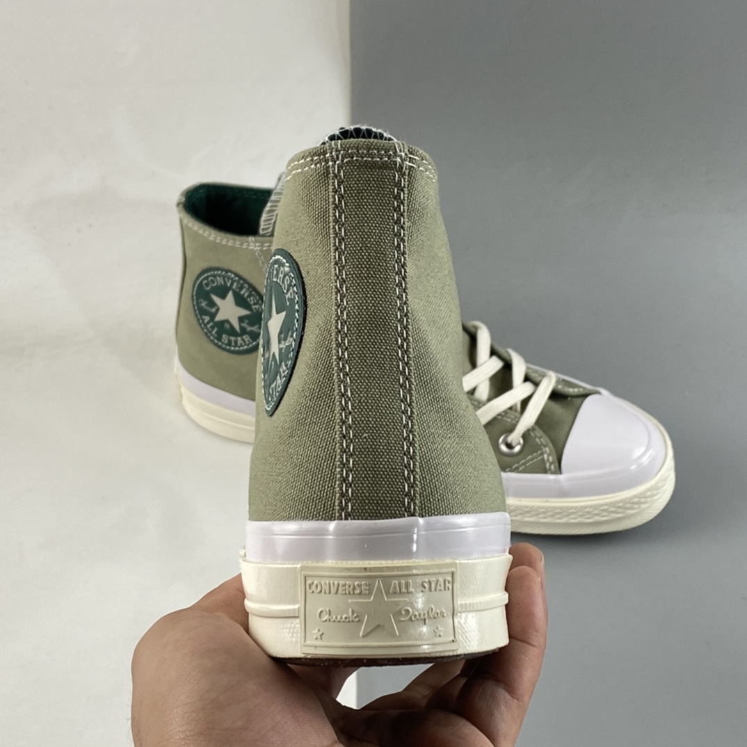 Converse Chuck 70s Converse new matcha green color matching high-top casual board shoes A00726C