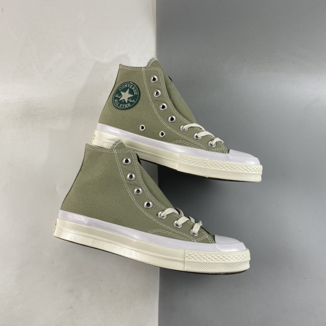 Converse Chuck 70s Converse new matcha green color matching high-top casual board shoes A00726C