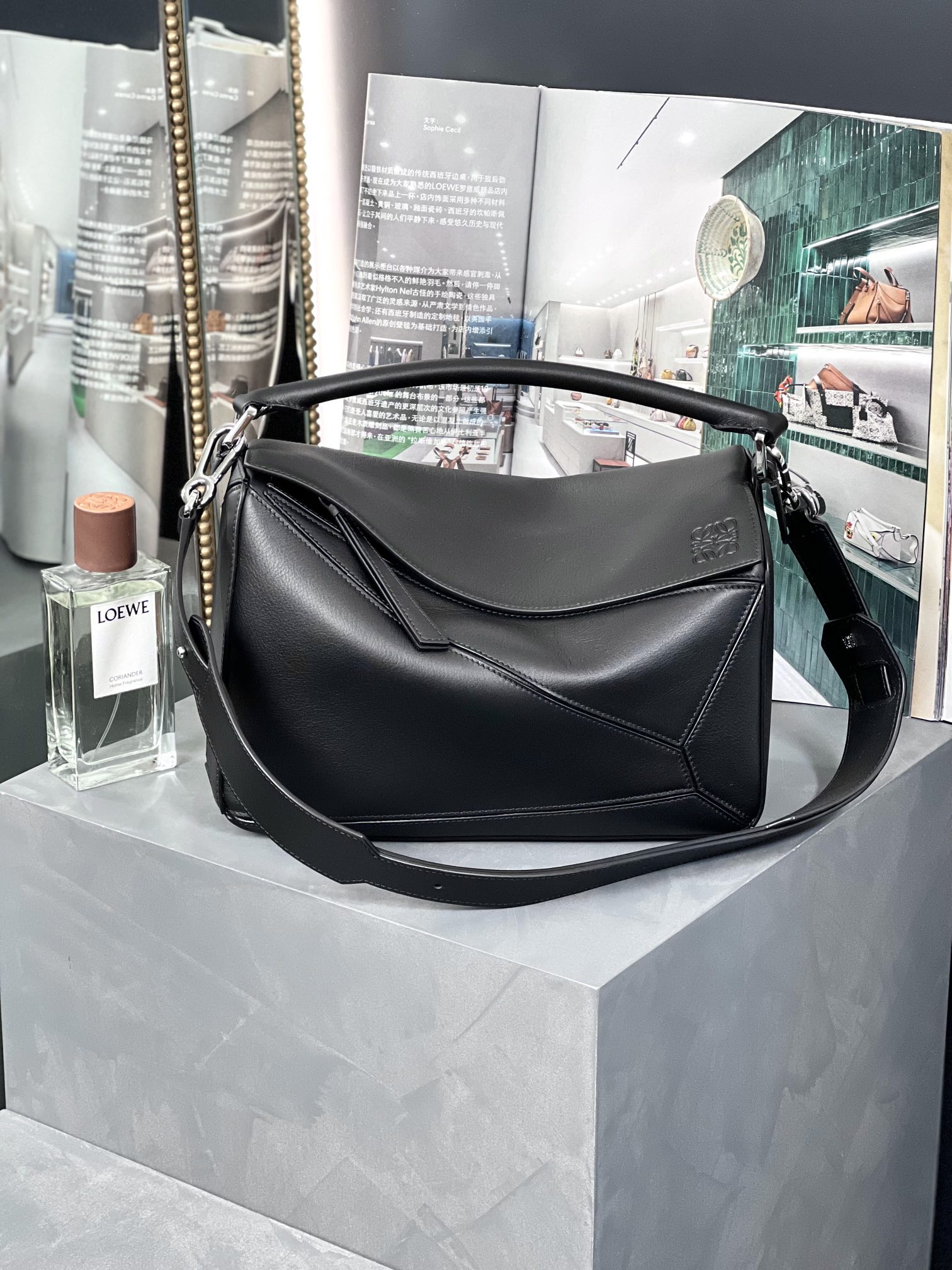UK Sale
 Loewe Bags Handbags Black Canvas Cotton