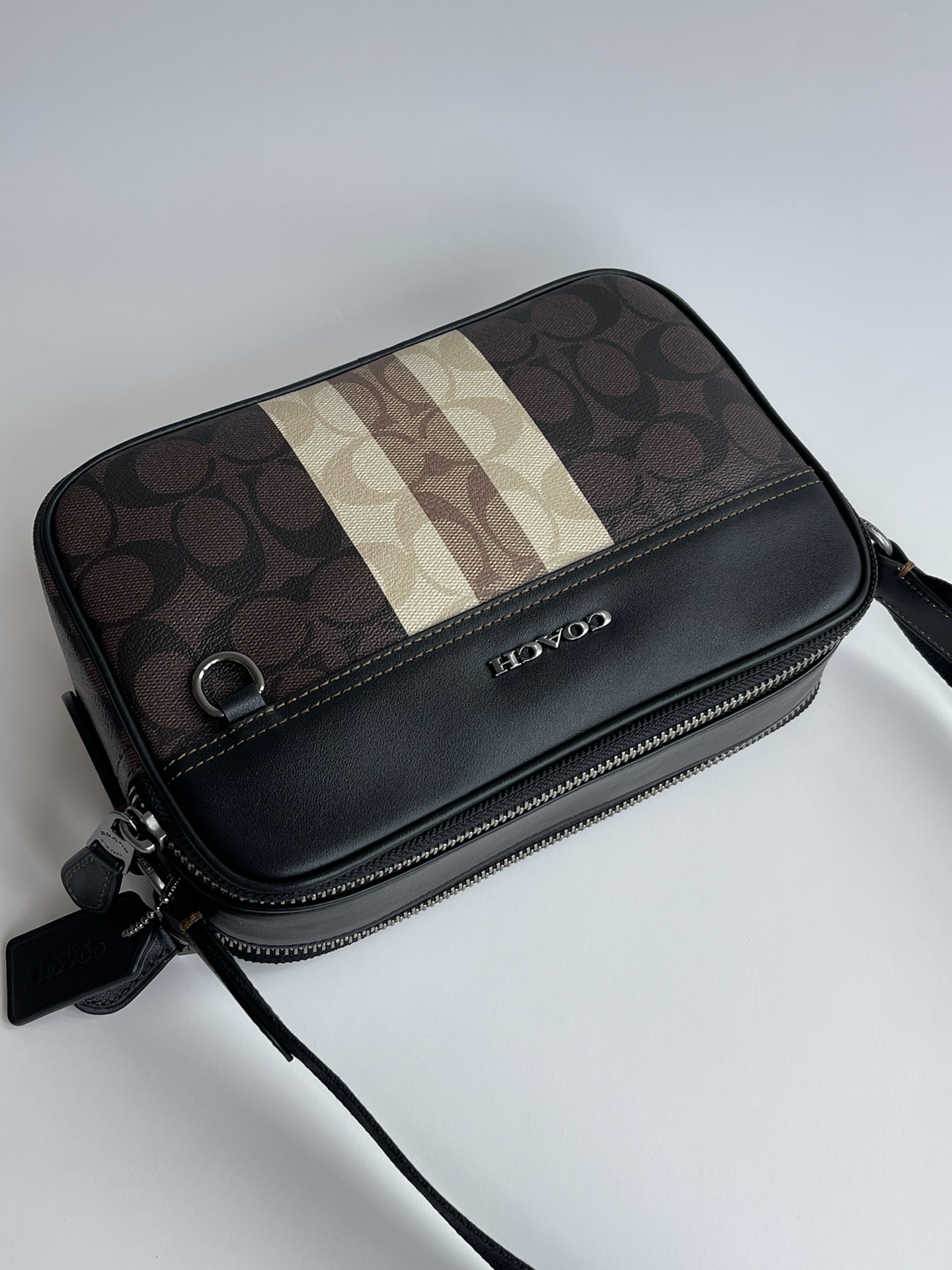 Coach ～纯原 COACH C9965蔻驰 2022新款相机包 COACH 蔻驰 男士双拉链单肩背斜挎包