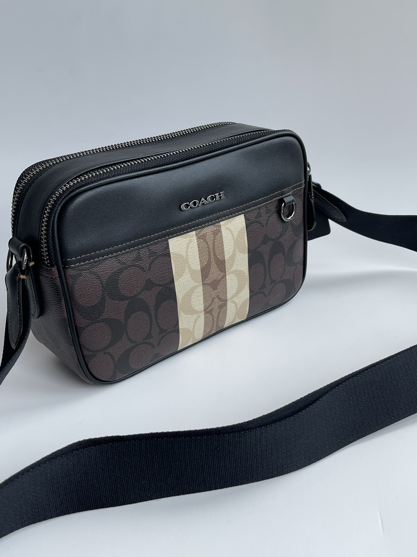 Coach ～纯原 COACH C9965蔻驰 2022新款相机包 COACH 蔻驰 男士双拉链单肩背斜挎包
