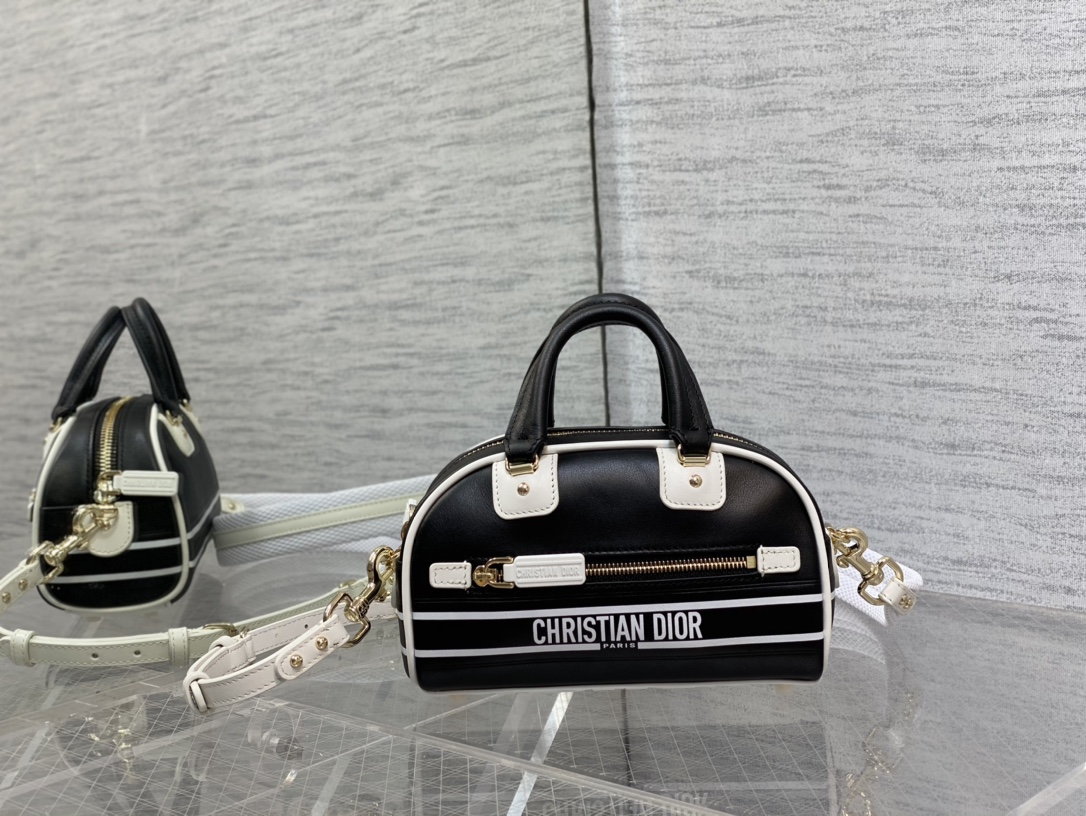 DIOR VIBE 保龄球包 进口牛皮 字母压印 橡胶底