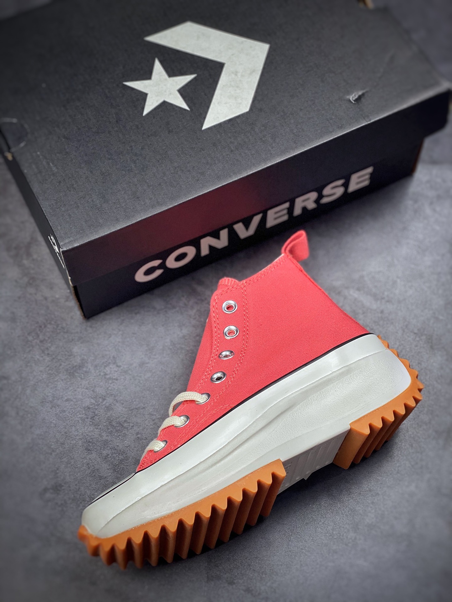 160 Converse匡威新款Runstar粉红增高厚底帆布松糕鞋 171300C