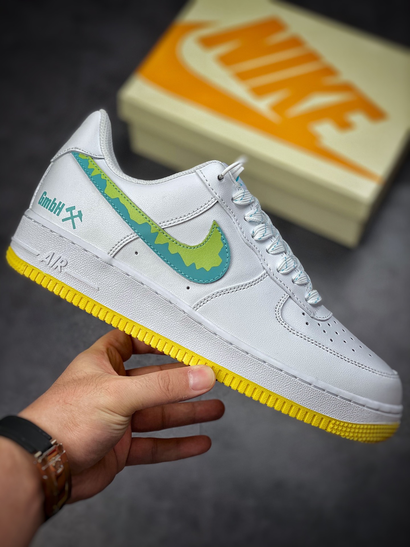 240 Nike Air Force 1 Low 07 GMBH绿黄白 AF1234-001