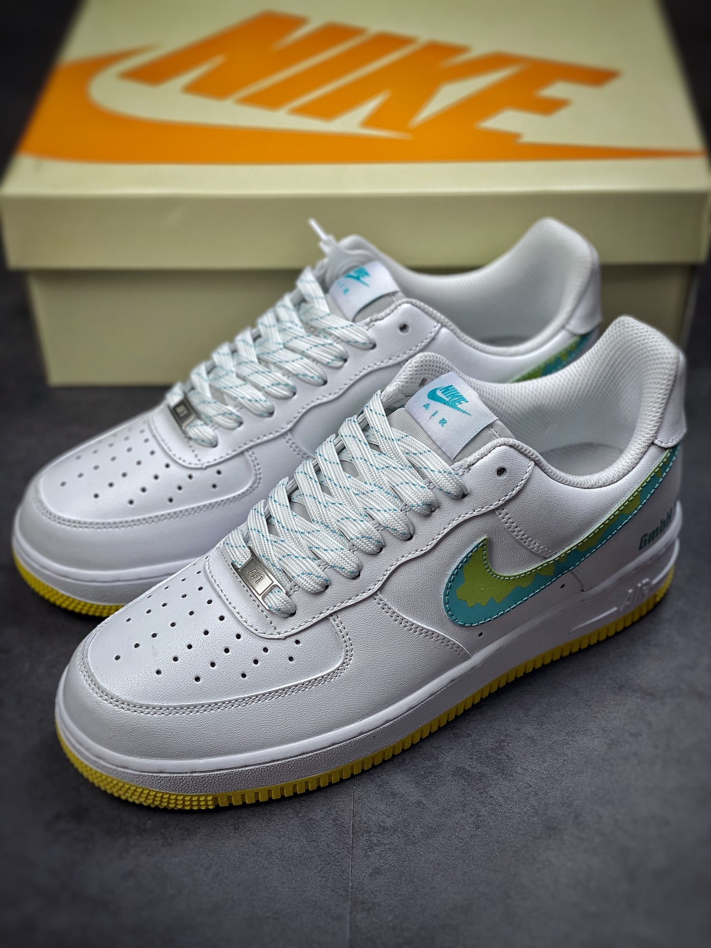 240 Nike Air Force 1 Low 07 GMBH绿黄白 AF1234-001