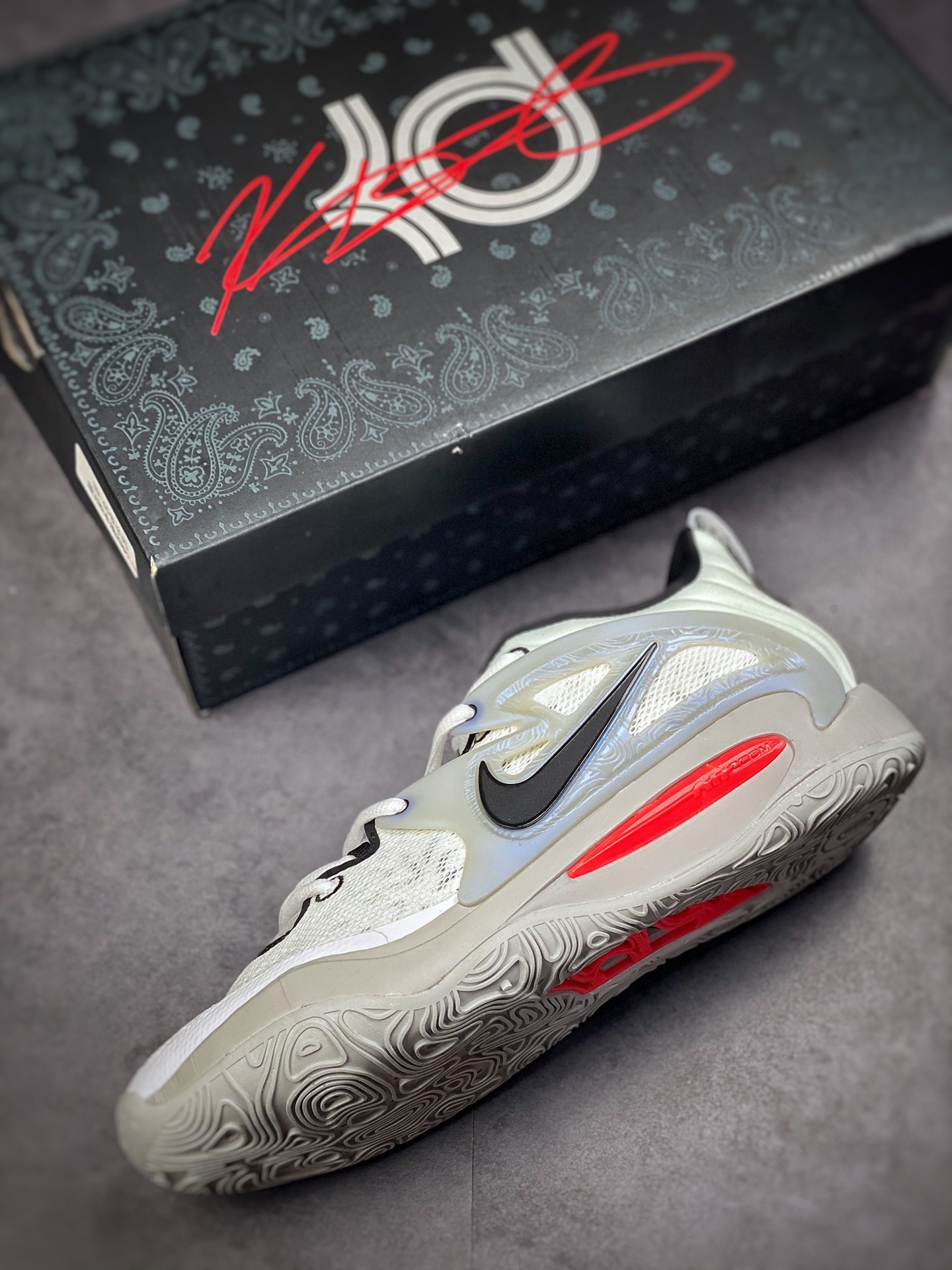 230  Nike KD 15 EP 黑白灰 杜兰特 15代 减震耐磨低帮篮球鞋 DM1054-100