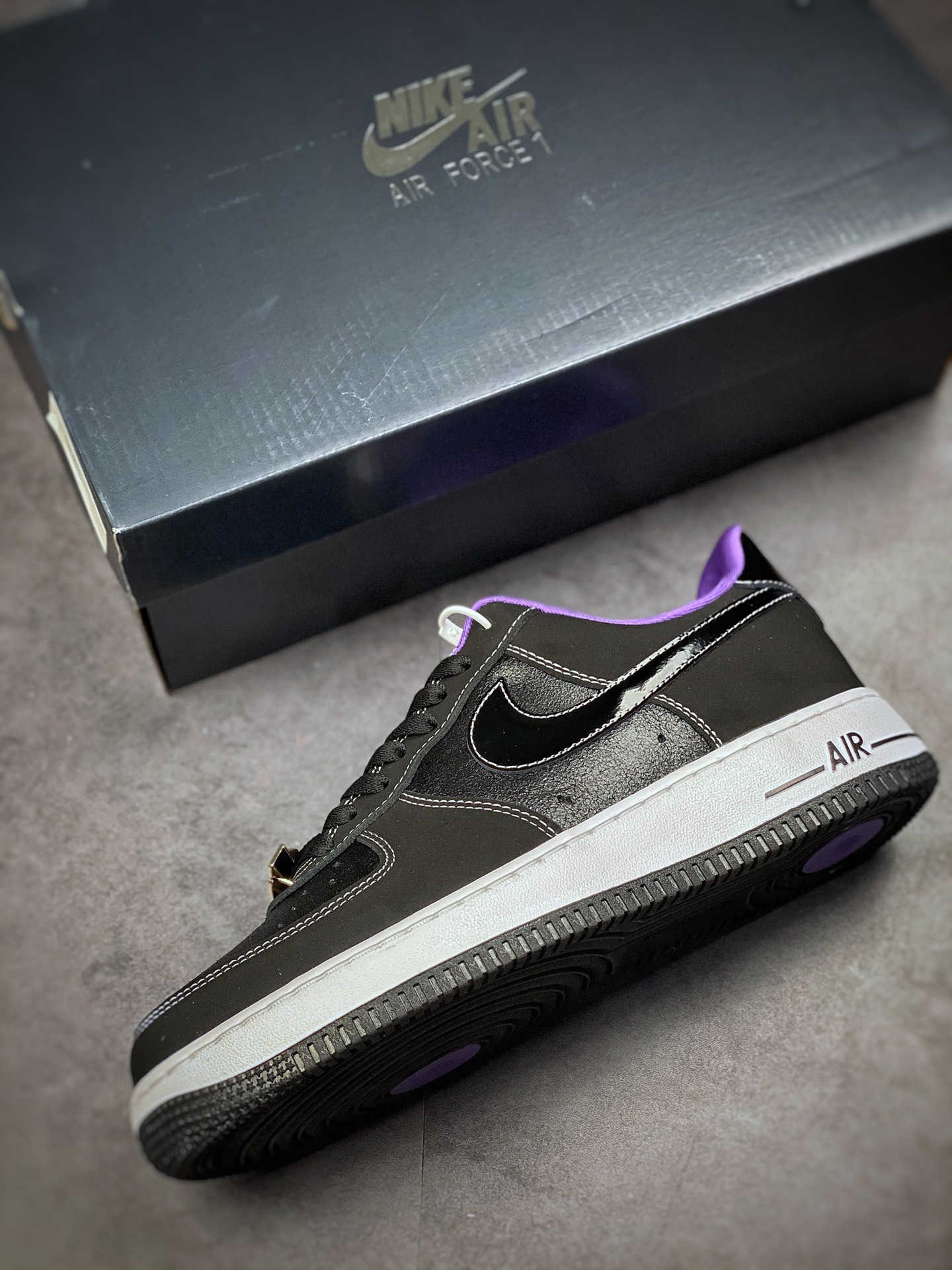 200 Nike Air Force 1 Low 07 黑紫 DR9866-001