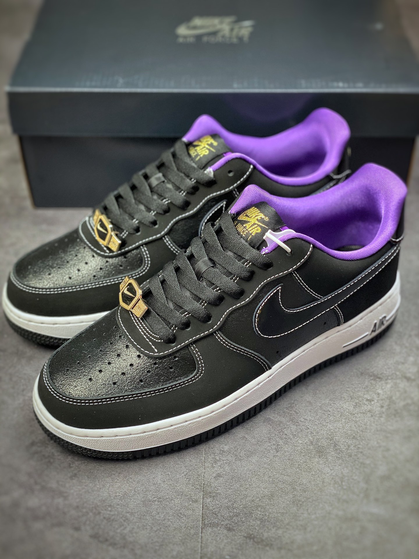 200 Nike Air Force 1 Low 07 黑紫 DR9866-001