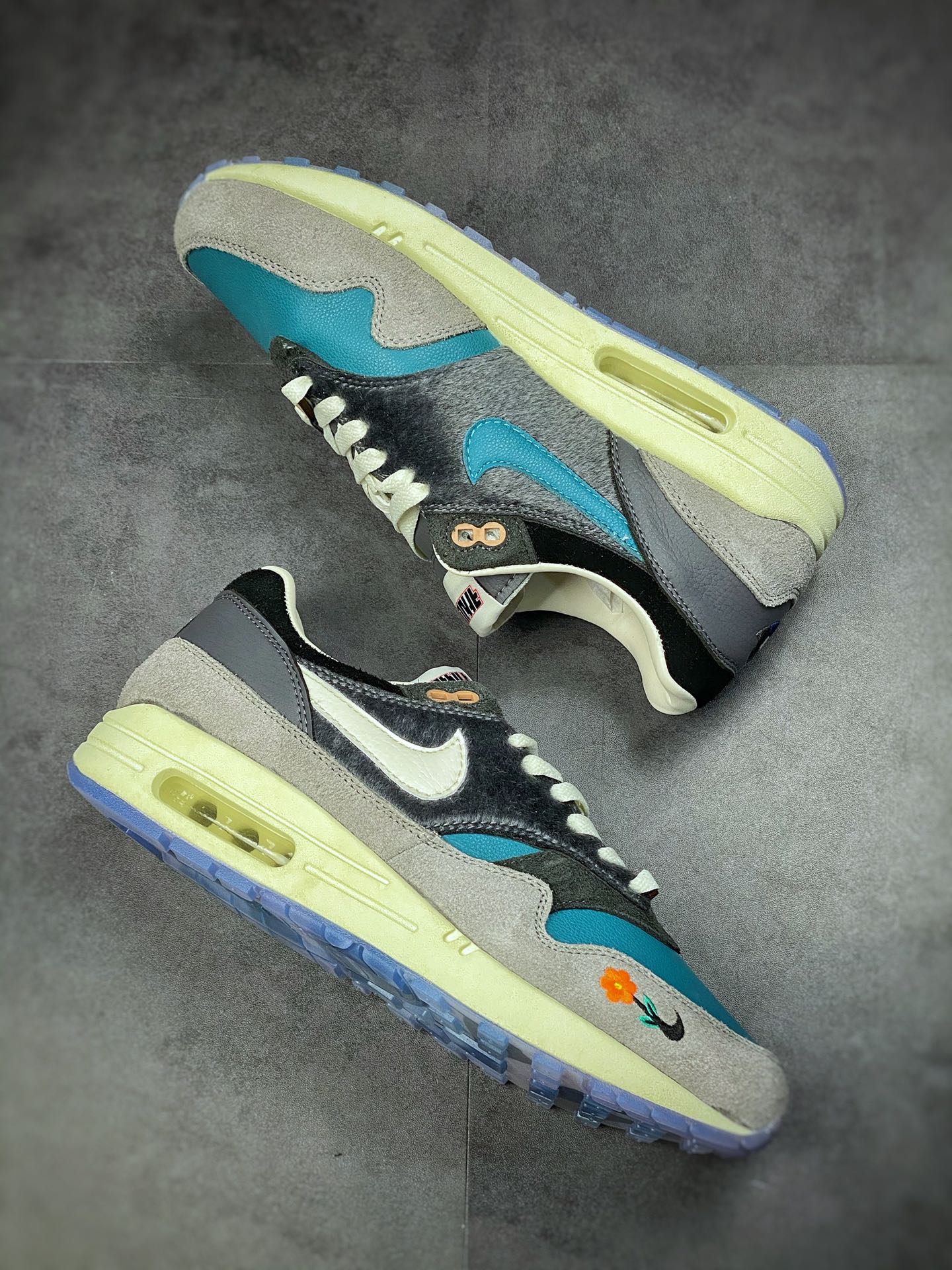 260 Kasina x Nike Air Max 1 SP”Won-Ang”复古休闲跑步鞋 灰蓝鸳鸯 DQ8475-001