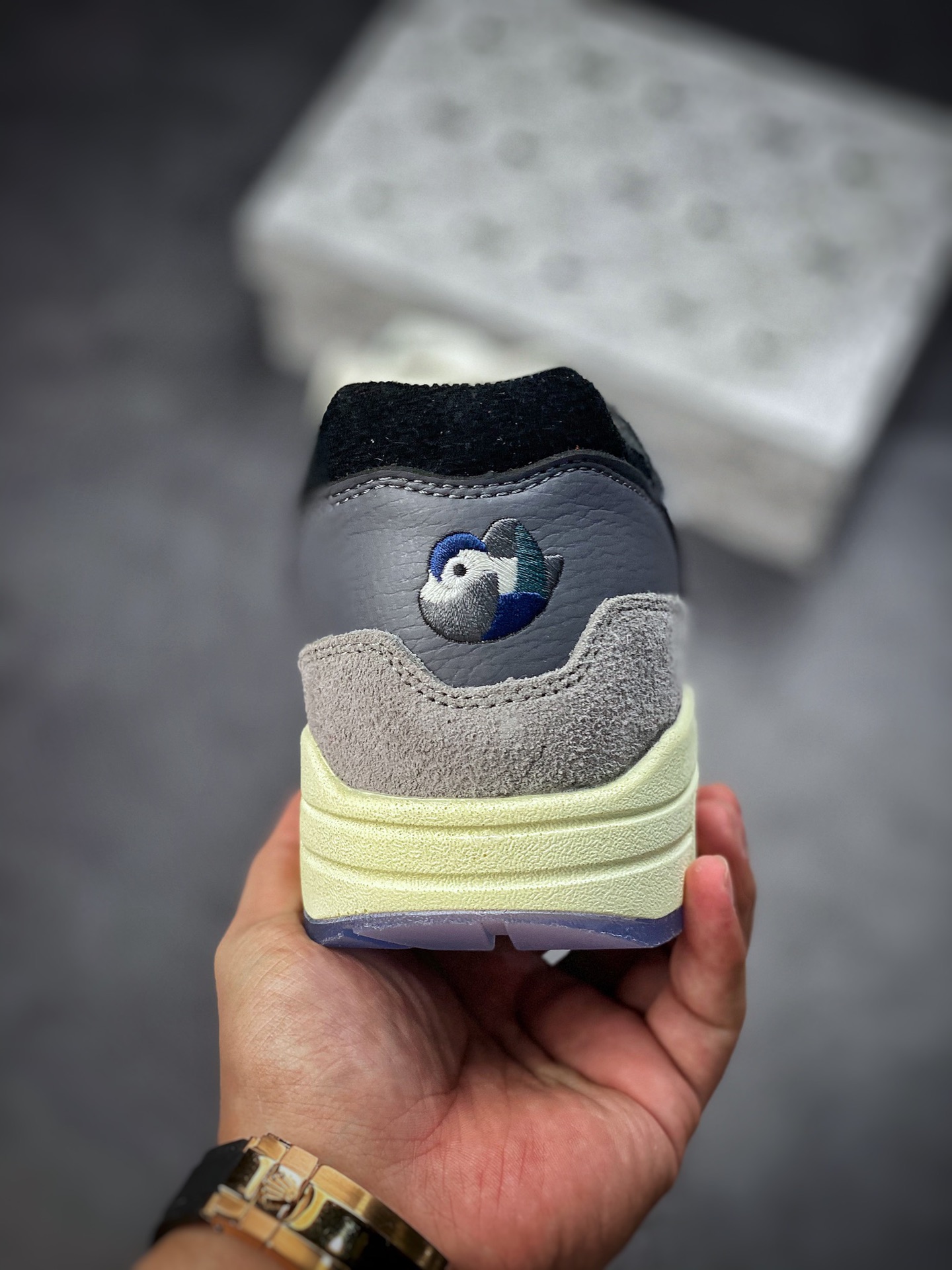 260 Kasina x Nike Air Max 1 SP”Won-Ang”复古休闲跑步鞋 灰蓝鸳鸯 DQ8475-001
