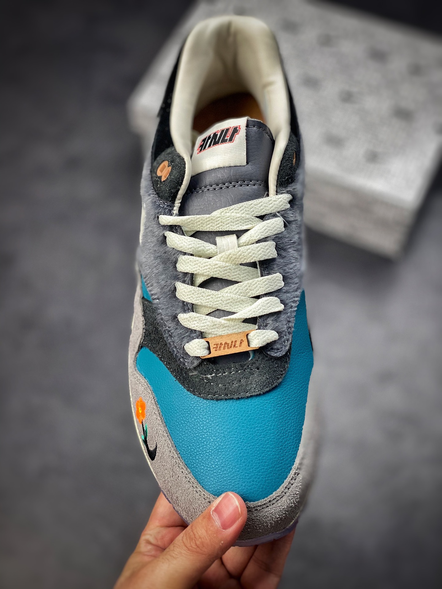 260 Kasina x Nike Air Max 1 SP”Won-Ang”复古休闲跑步鞋 灰蓝鸳鸯 DQ8475-001