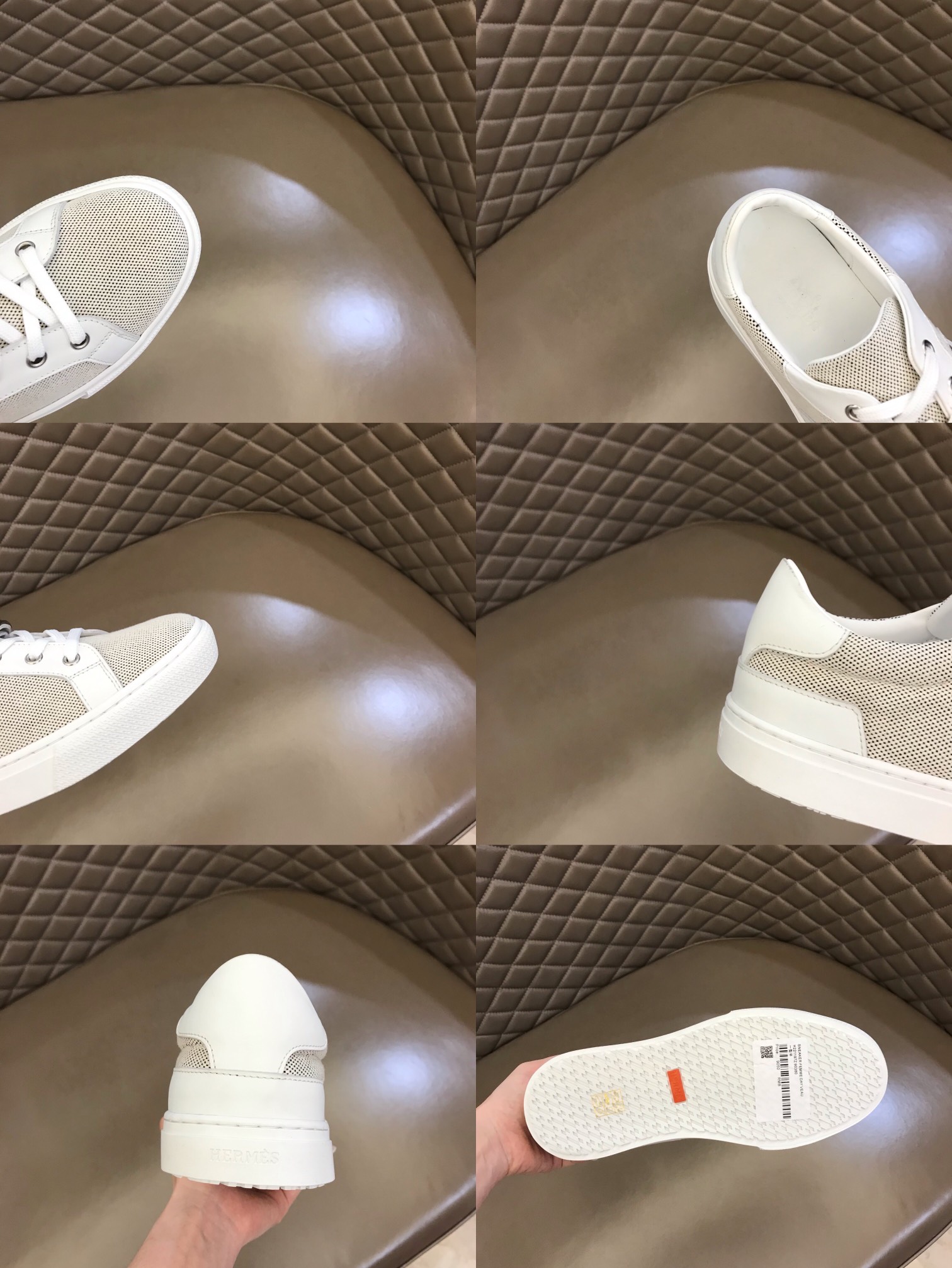 Hermes爱马仕    专用帆布定制+撞色高端男士休闲鞋