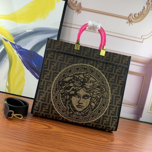 Fendi Sunshine Tote Bag with Swarovski Crystals, Classic Logo, 35cm 1 Fendi Sunshine Tote Bag with Swarovski Crystals, Classic Logo, 35cm