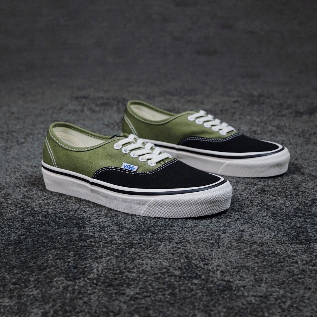 G0 Vans Vault OG Authentic LX 黑绿范斯官方 2022春夏新款 低帮帆布鞋小红书爆款 得物(毒)推荐纯原1:1真标原厂硫化工艺官方