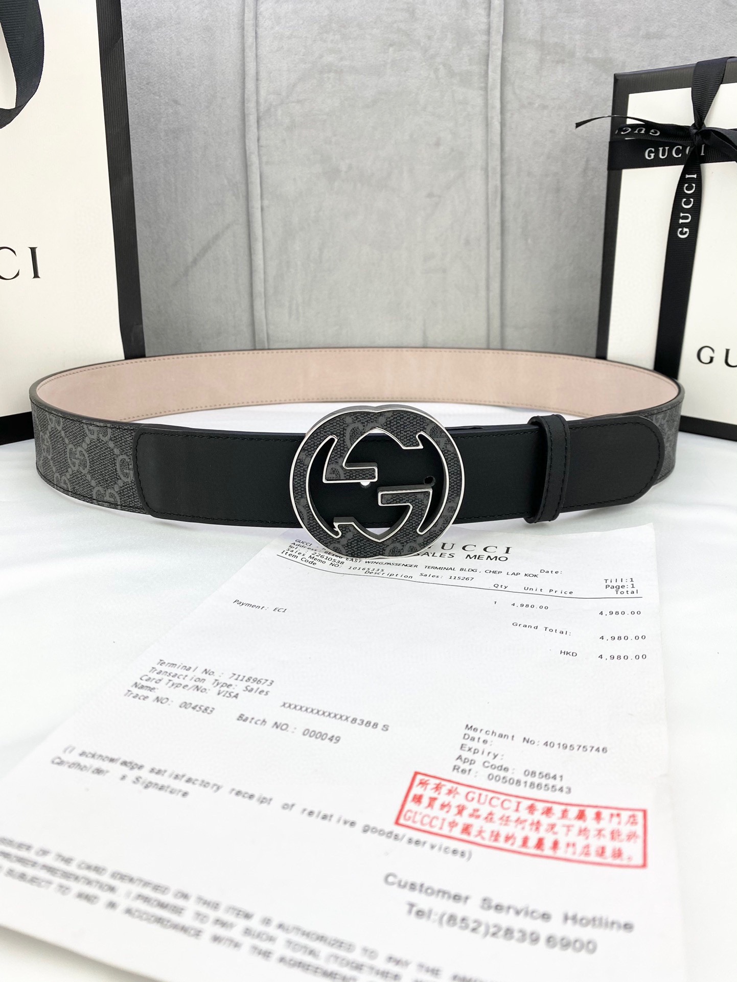 宽度4.0cmgucci这款腰带在2